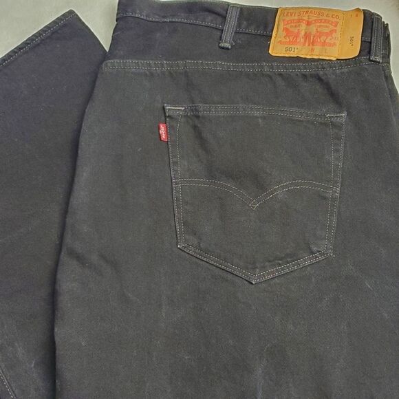 LEVIS 501 Black Jeans. BUTTON FLY Size W 50 L 32 - Picture 6 of 11